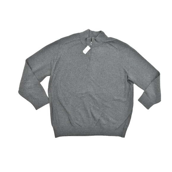 NEW NWT Gap Men's Gray 1/4 Zip Pullover Sweater Big & Tall Size XXL - Picture 1 of 8